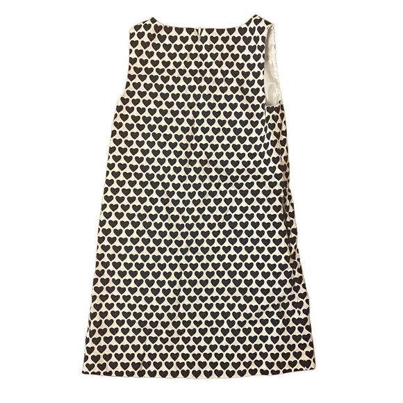 Crewcuts Collections White & Navy Hearts Sleeveless Shift Dress Beading Size 6 - Picture 2 of 5